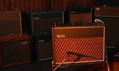 Vox amplifiers on stage